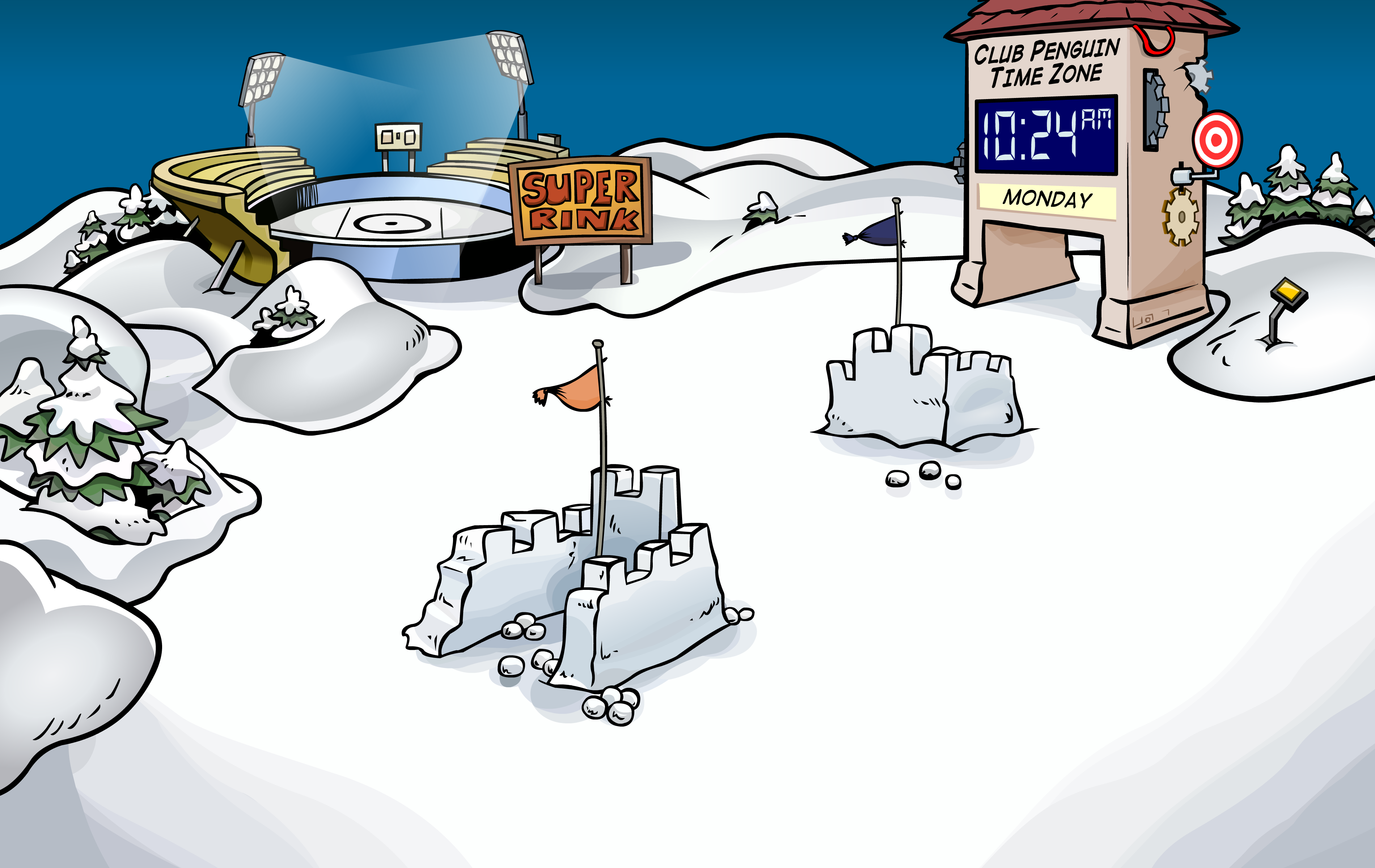 Club Penguin Rewritten Cheats™: Club Penguin Rooms #37: Snow Forts